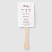 Traditioneel Bourgondisch formeel huwelijksprogram Handwaaier (Voorkant)