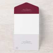 Traditioneel Bourgondische Elegante Trouwdag All In One Uitnodiging (Buitenkant)