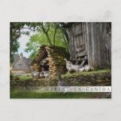 Traditioneel briefkaart van de boerderij van hanen (Voorkant)