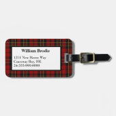 Traditioneel brodie Tartan Spond Bagagelabel (Voorkant horizontaal)