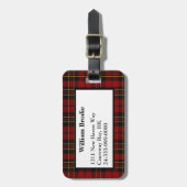 Traditioneel brodie Tartan Spond Bagagelabel (Voorkant verticaal)