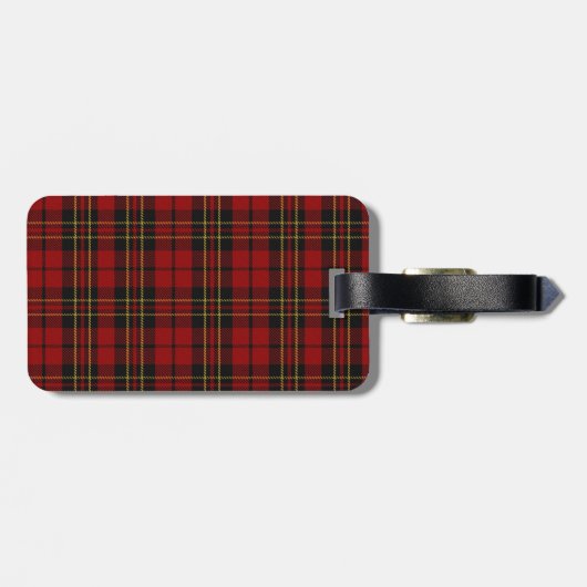 Traditioneel brodie Tartan Spond Bagagelabel (Achterkant horizontaal)