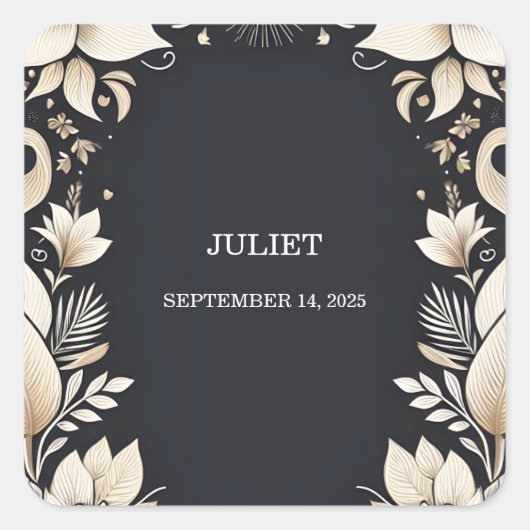 Traditioneel bruiloftsgelofte-vernieuwingsfeest vo vierkante sticker (Voorkant)