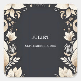 Traditioneel bruiloftsgelofte-vernieuwingsfeest vo vierkante sticker