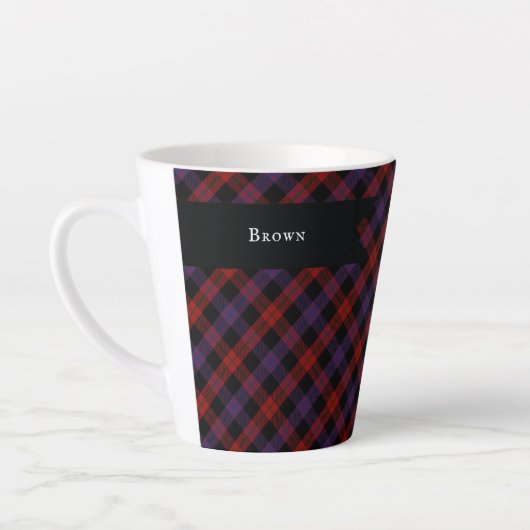 Traditioneel bruin Grady Highland Plaid Latte Mok (Links)