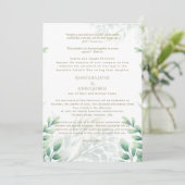 Traditioneel BYZANTIJNS Kruis Groene Huwelijk Kaart (Staand voorkant)