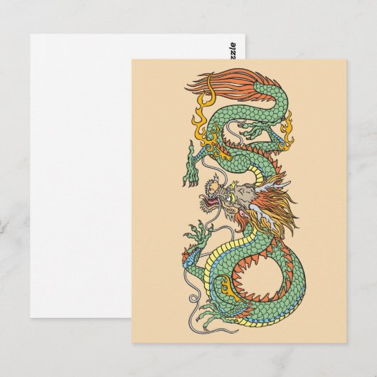 Traditioneel Chinees Briefkaart (Voorkant / Achterkant)