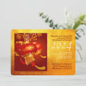 Traditioneel Chinees Draken Nieuwjaar Pintje Save The Date (Staand voorkant)