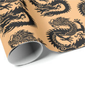 Traditioneel Chinees drakenpapier Cadeaupapier (Rol Hoek)