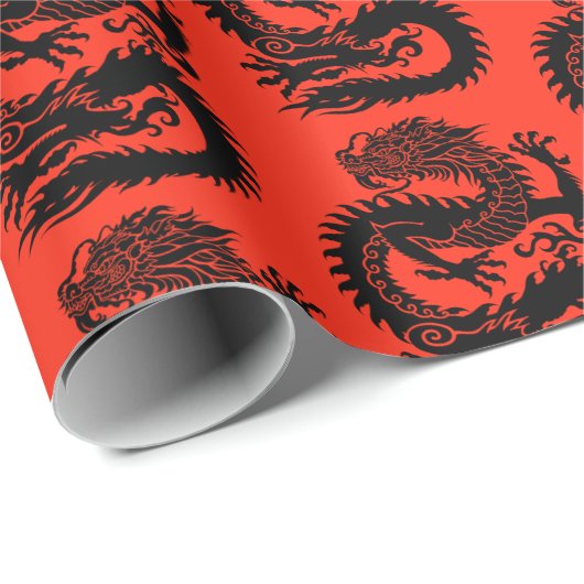 Traditioneel Chinees drakenpapier Cadeaupapier (Rol Hoek)