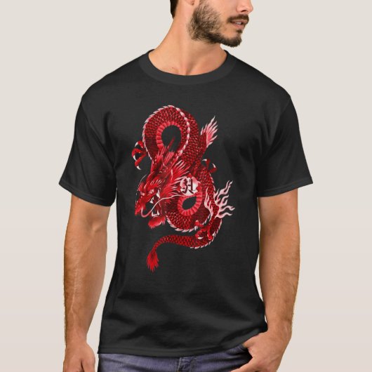 Traditioneel Chinees drakensymbool T-shirt (Voorkant)