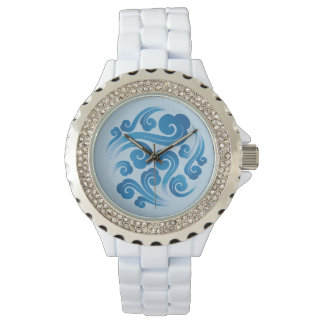 traditioneel Chinees gunstig wolkenpatroon Horloge