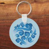 traditioneel Chinees gunstig wolkenpatroon Sleutelhanger (Achterkant)