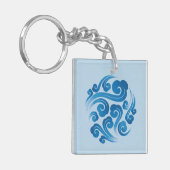 traditioneel Chinees gunstig wolkenpatroon Sleutelhanger (Voorkant Links)