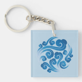 traditioneel Chinees gunstig wolkenpatroon Sleutelhanger