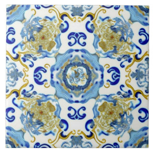 Traditioneel Chinees motief 2 keramische Tegel Tegeltje