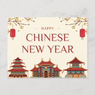 Traditioneel Chinees Nieuwjaar Celebration Briefka Briefkaart