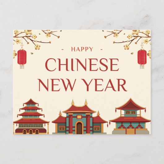 Traditioneel Chinees Nieuwjaar Celebration Briefka Briefkaart (Voorkant)