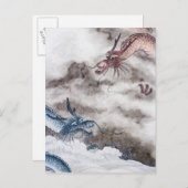 Traditioneel Chinees schilderij, jaar van de draak Briefkaart (Voorkant / Achterkant)
