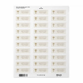 Traditioneel christelijk kruis etiket (Full Sheet)
