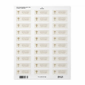 Traditioneel christelijk kruis etiket (Full Sheet)