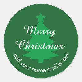 Traditioneel Classic Green Custom Kerst sticker