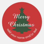 Traditioneel - Classic Red Custom Kerst sticker (Voorkant)
