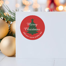 Traditioneel - Classic Red Custom Kerst sticker