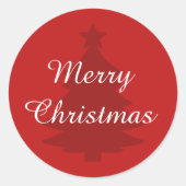 Traditioneel - Classic Red Merry Christmas Sticker (Voorkant)