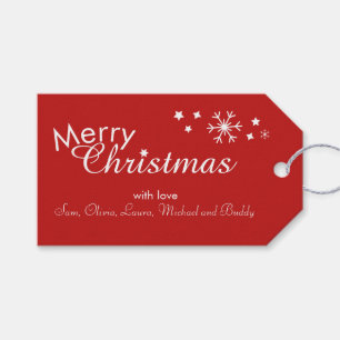 Traditioneel - Classic Rood -  cadeau Labels Cadeaulabel
