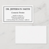 Traditioneel cosmetisch tandarts Visitekaartje (Voorkant / Achterkant)