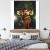 Traditioneel Cultureel Masker Muurkunst - Exotisch Canvas Afdruk (Insitu (Slaapkamer))