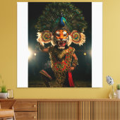 Traditioneel Cultureel Masker Muurkunst - Exotisch Canvas Afdruk (Insitu (Woonkamer))
