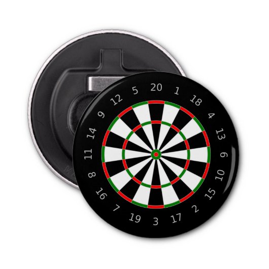 Traditioneel dartboard button flesopener (Voorkant)