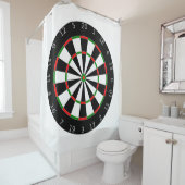Traditioneel Dartboard Target Design Douchegordijn (In situ)