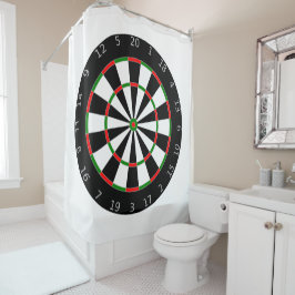Traditioneel Dartboard Target Design Douchegordijn