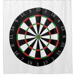 Traditioneel Dartboard Target Design Douchegordijn