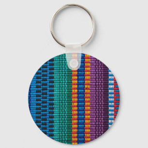 Traditioneel de stoffenweefsel van Guatemala Sleutelhanger