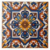 Traditioneel deoratief voor de Spaanse Middellands Tegeltje (Voorkant)