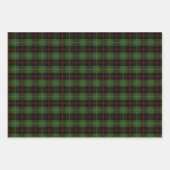Traditioneel donkergroen rood tartaanvlecht inpakpapier vel (Voorkant 2)