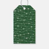 Traditioneel - Donkergroen - Snowflake cadeau Labe Cadeaulabel (Achterkant)