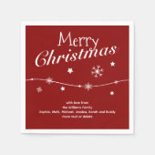 Traditioneel - Donkerrood - Kerstservetten Servet (Voorkant)