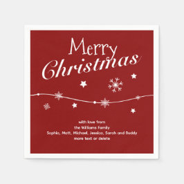 Traditioneel - Donkerrood - Kerstservetten Servet
