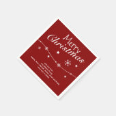 Traditioneel - Donkerrood - Kerstservetten Servet (Hoek)