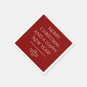 Traditioneel - Donkerrood - Merry Christmas Napkin Servet (Hoek)