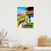 Traditioneel dorp in Slovenië, Joegoslavië Poster (Keuken)