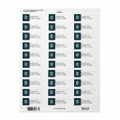 Traditioneel Douglas Tartan Plaid Monogram Etiket (Full Sheet)