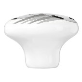 Traditioneel drie zwarte witte Voetballen Keramische Knop (Zijkant)