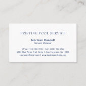 Traditioneel eenvoudig blauw van de professionele  visitekaartje (Voorkant)