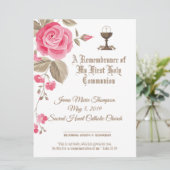 Traditioneel Eerste Heilige Communie Certificaat Feestdagenkaart (Staand voorkant)